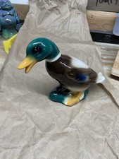 Vintage Ceramic Hand Painted Signed Mallard Figurine