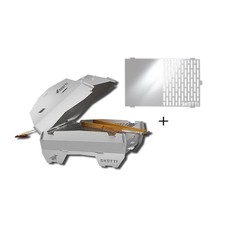 Skotti Grill Set mobiler Gasgrill mit Cap und Plancha Campinggrill inkl. Gasschl