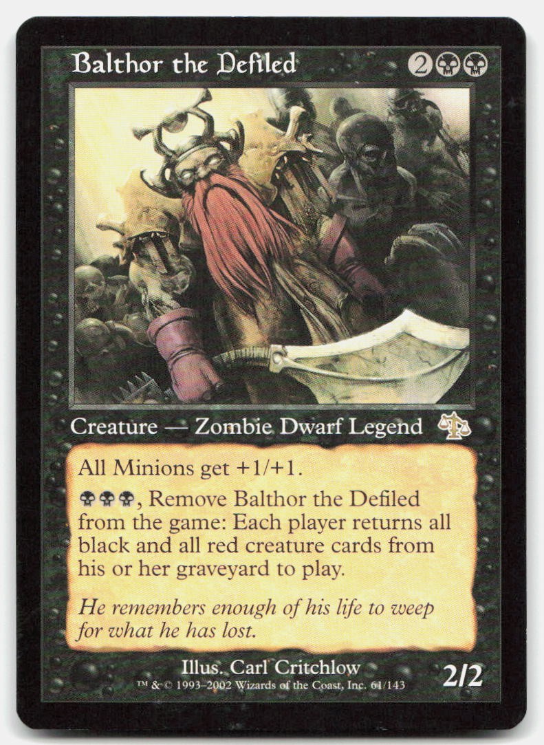 Balthor the Defiled 61 Rare Judgment Magic: The Gathering Near Mint