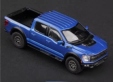 Smallcar 1/64 Scale Ford F-150 Raptor Pickup Blue Diecast car Model Toy Gift