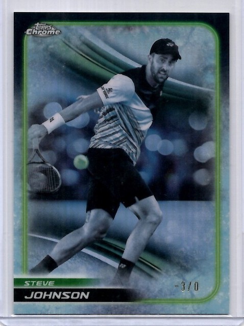 2025 Topps Chrome Tennis Steve Johnson Frozen Fractor -3/0 SSP Non Auto