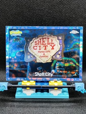 2025 TOPPS CHROME SPONGEBOB SHELL CITY BLUE BUBBLEFRACTOR /99