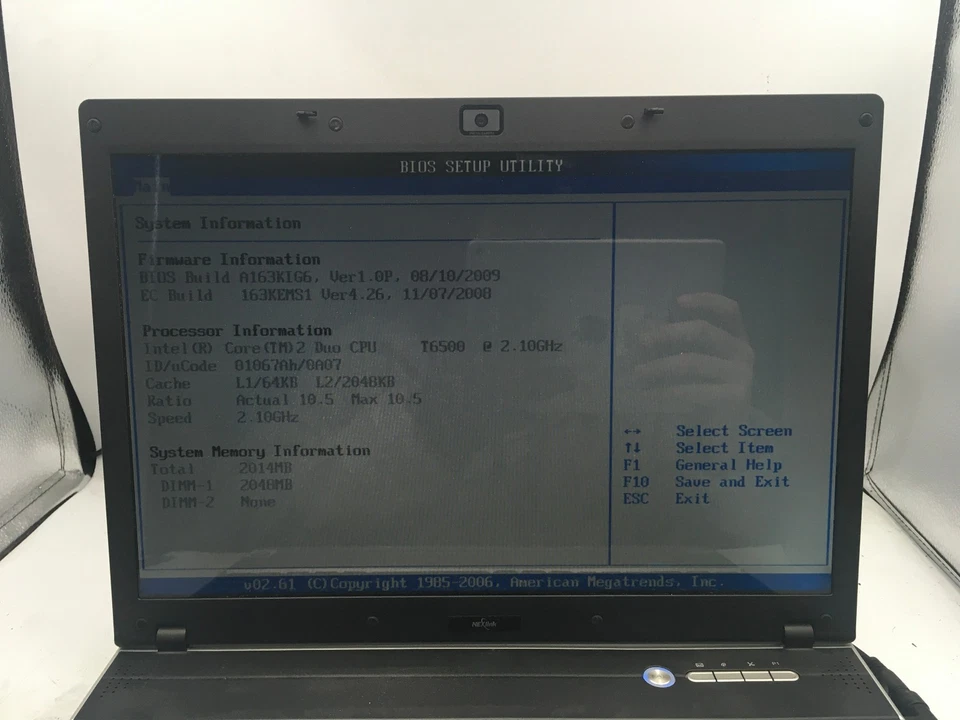 NEXLINK MS 163K - BOOTS TO BIOS - INTEL CORE 2 DUO T6500 - 2GB RAM -READ DESC-BB - Image 2 of 4