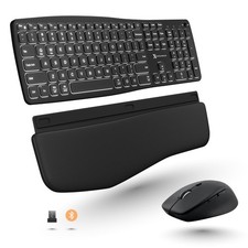 X9 Backlit Wireless Keyboard and Mouse Bluetooth 2.4G Ergonomic Keyboard ...