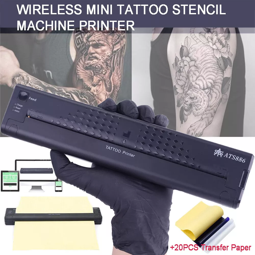 Portable Thermal Tattoo Printer Transfer Machine Bluetooth Stencil