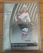 2017-18 SPGU Authentic Rookies #154 Anton Lindholm RC 16/54