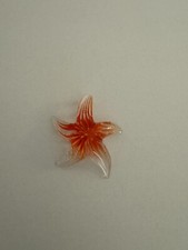 Hand Blown Art Glass Starfish Pendant Beach Coral