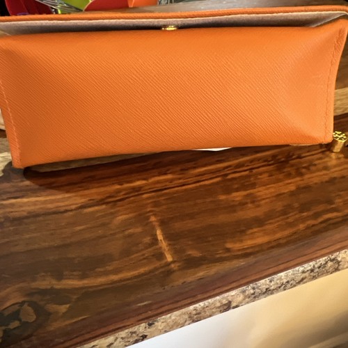 TORY BURCH ORANGE AUTHENTIC SUNGLASSES EYEGLASSES LEATHER CASE & bag only - Picture 9 of 9