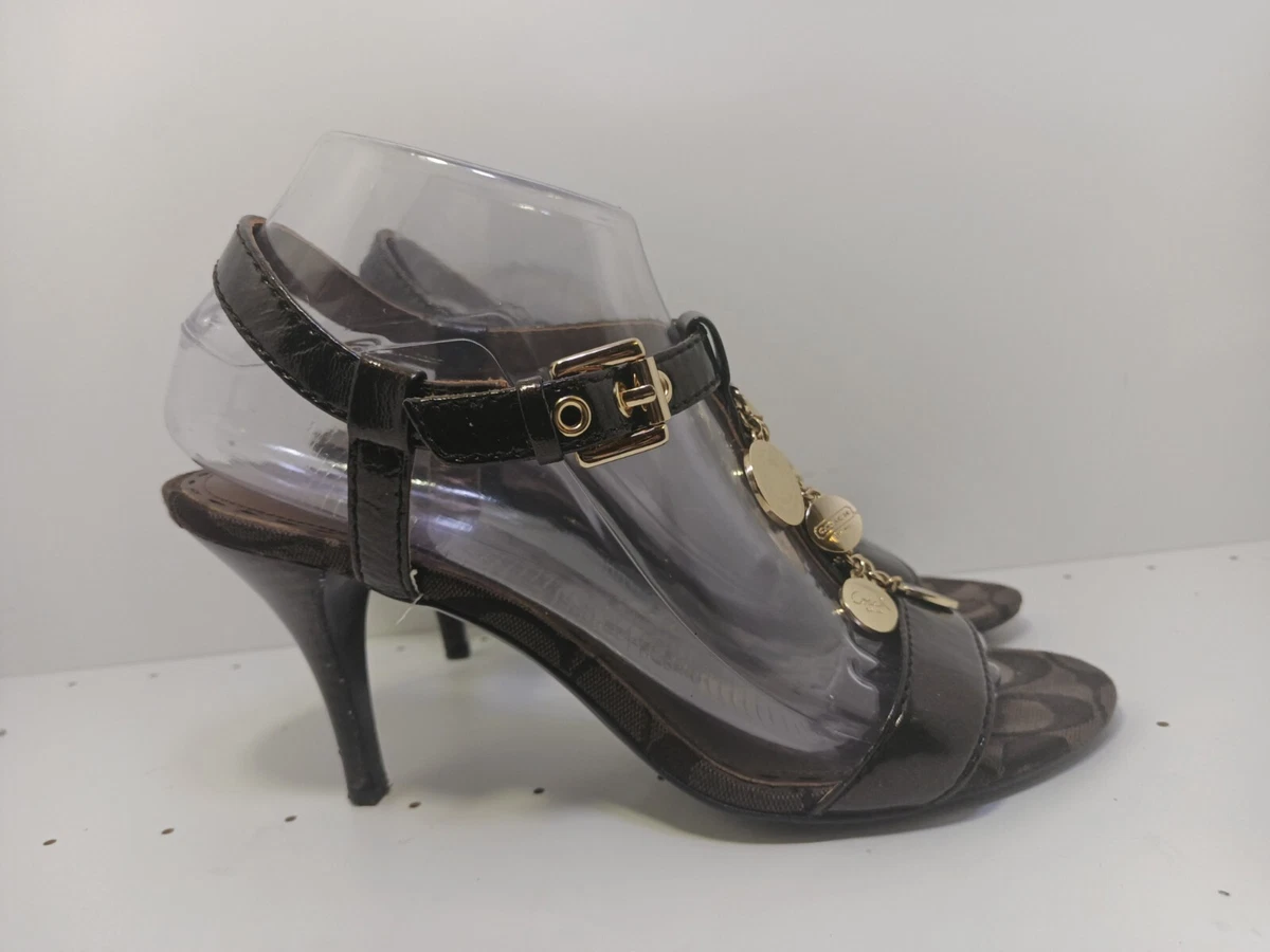 Coach charm leather sandal clearance