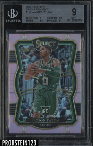 2017 Panini Select Basketball Pink Prizm Jayson Tatum #166 PSA 9