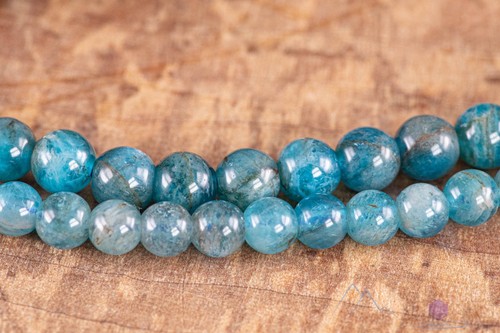 Blauer APATIT Kristall Schmuck - Wickelarmband, Perlenkettenarmband, E1625 - Bild 4 von 10