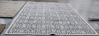 NV  BLUE / IVORY 10' X 14' Broken Thread Rug Reduced Price 1172730467 CAM123G-10