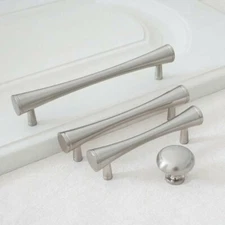 Modern Dresser Drawer Pulls Handles Brushed Nickel Steel Unique Cupboard Handle 