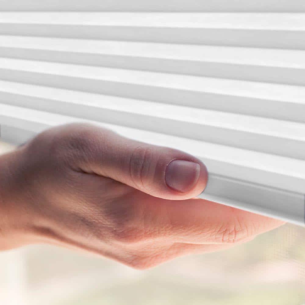 Windows Cellular Shades 72"W x 72"L Cordless Blackout Polyester Shadow White