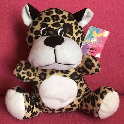 Trendy Plüsch Gepard Leopard gefleckt weiches Plüschtier 6,5 Zoll Etikett TEDi Germany