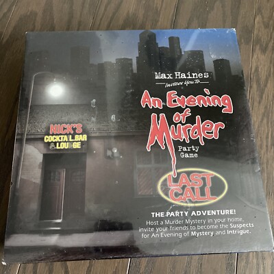 Max Haines Invites You To An Evening Of Murder Party Board Game Last Call SEALED