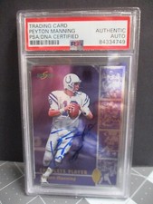 Peyton Manning Autographed 1999 Score Complete player Card PSA 84334749