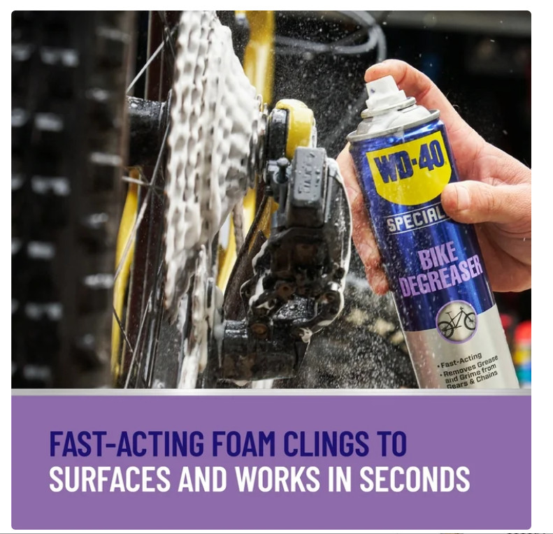 WD-40 Bike Degreaser Specialist Bike Chain Gear Cleaner Fast Acting Spray 10oz