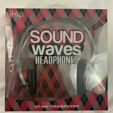 iHip Sound Waves Headphones On Ear New in Box Black and Red