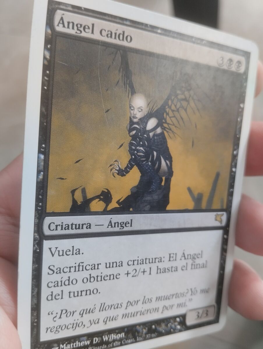 MTG FALLEN ANGEL (Ángel caído) VERY RARE SPANISH GOOD Salvat-Hachette 2006  WOTC