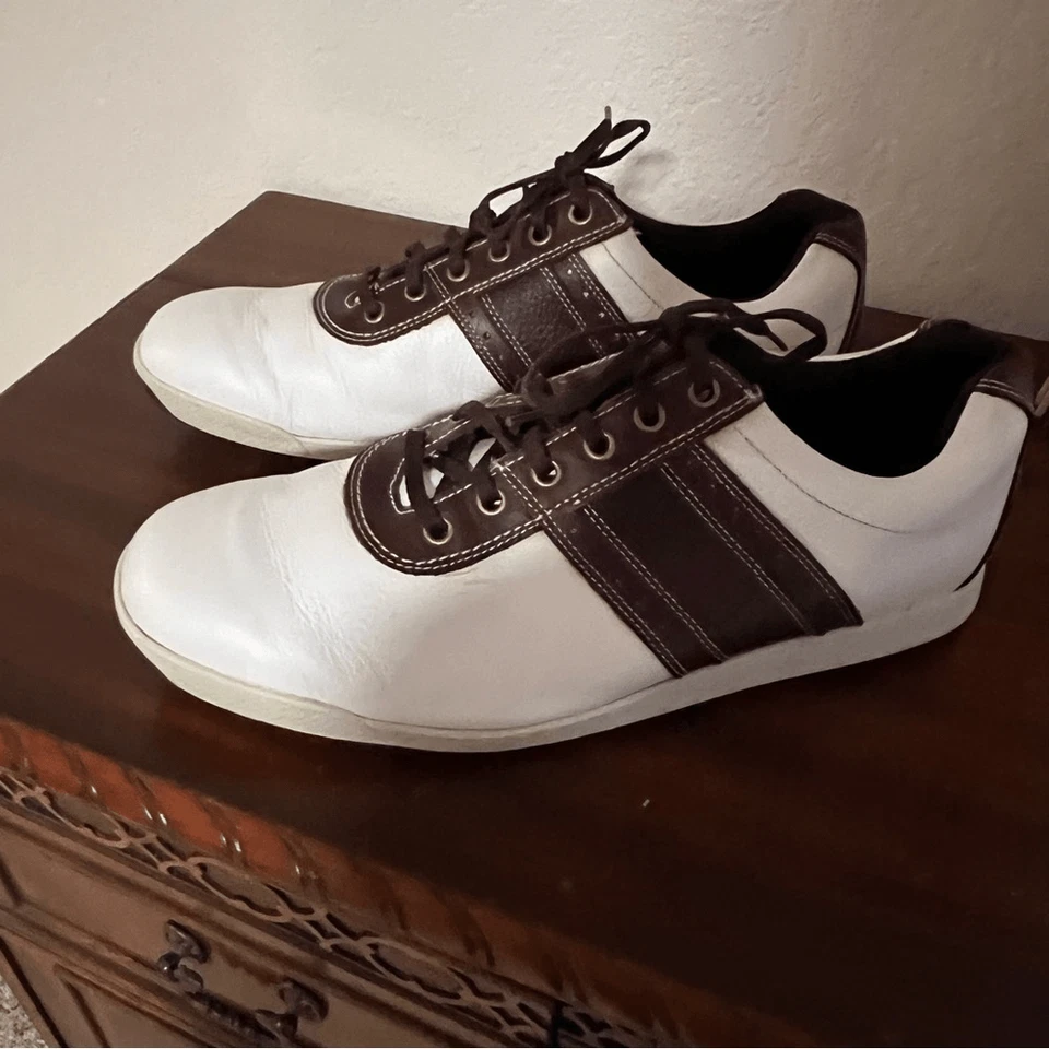FootJoy Contour Casual Golf Shoe. White and Brown. Size 11.5. Good Condition! - Изображение 2 из 4