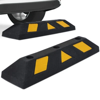 Heavy Duty Parking Wheel Stopper Garage Stop Assist Rubber Block Car Van Truck