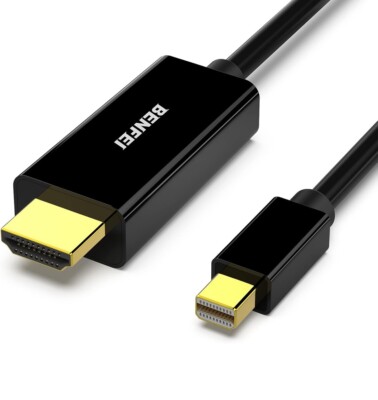 iNassen MDP2HDMM1MB 4K Mini DisplayPort zu HDMI Konverter Kabel 3 Fuß 1 Meter Neu