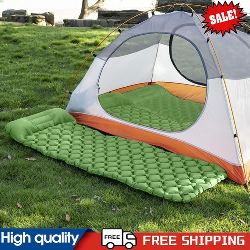 Camping SelfInflating Mat with Pillow Wide Sleeping Pad Travel Bed Air