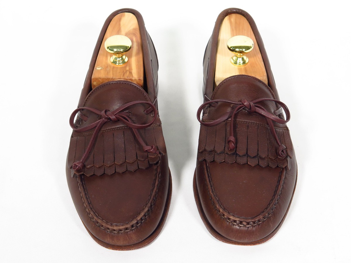 Allen Edmonds Alameda Dark Brown Calf Kiltie Moc-Toe Loafer, 10 D
