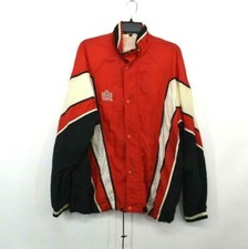 VTG Admiral Mens Mock Neck Snap  Zip Front Adjustable Hem Stretch Cuff Jacket M