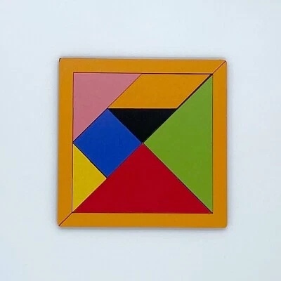 SÜDOR 3 x TANGRAM (3 Stück) Holzpuzzle Holz Puzzle, MDF Model, Fördert Kreativität