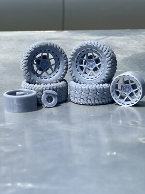 Resin 1/24 Scale 24 Inch Off-Road model car wheels, 1/24 1/25 Truck