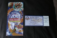 Alton Towers theme park 1999 map guide + ticket