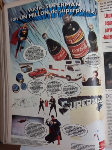 clipping s 2136 anuncio coca cola coke superman  - Afbeelding 1 van 1