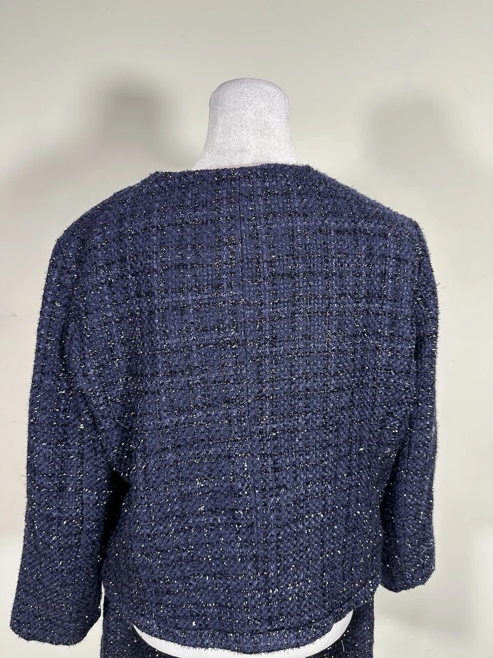 Cynthia Fowler Women’s Blue Colored Skirt Suit Set Size L - Image 4 of 4