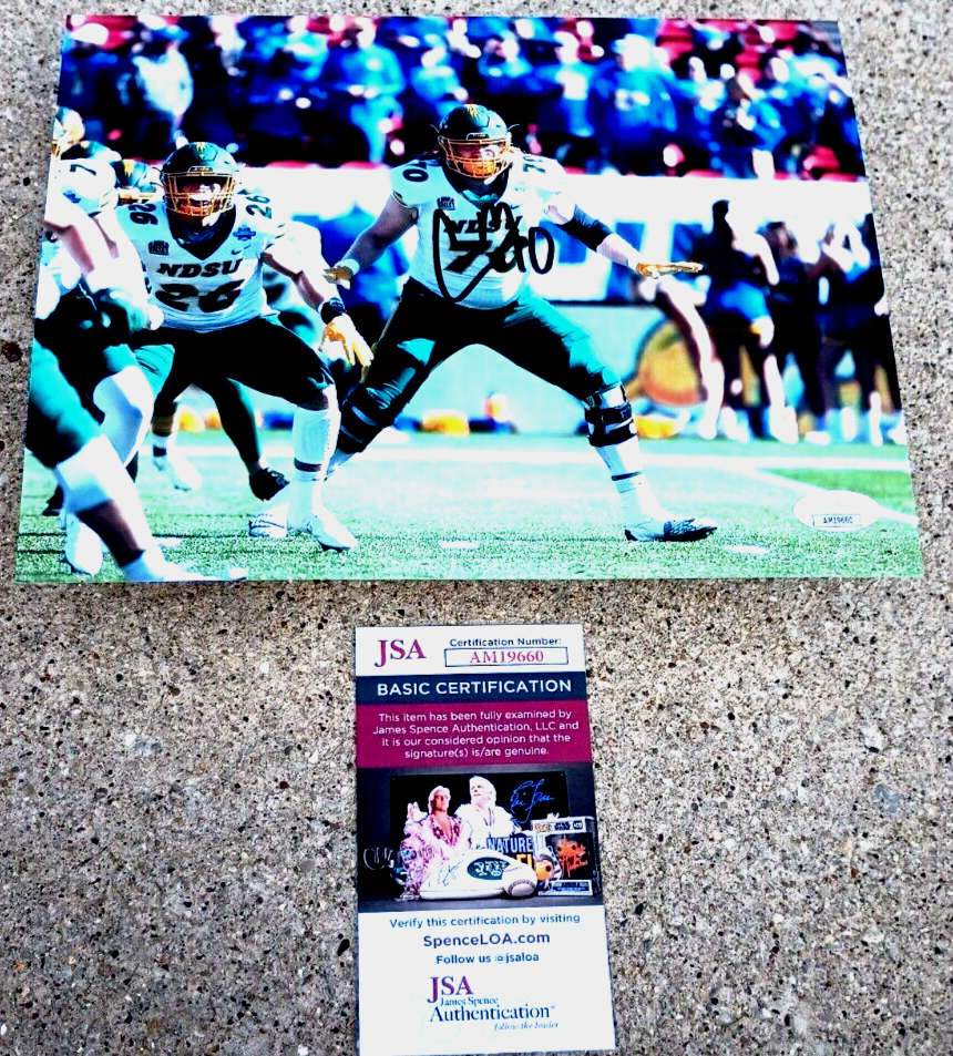 CODY MAUCH North Dakota State Bison SIGNED 8X10 Photo JSA COA D 
