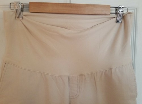 Old Navy Maternity Everyday Bootcut Khaki Chino Beige Pants Size XS Panel EUC - Picture 5 of 11