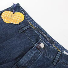 E. Marinella NWT Jeans Size 36 US In Solid Dark Blue Cotton Denim