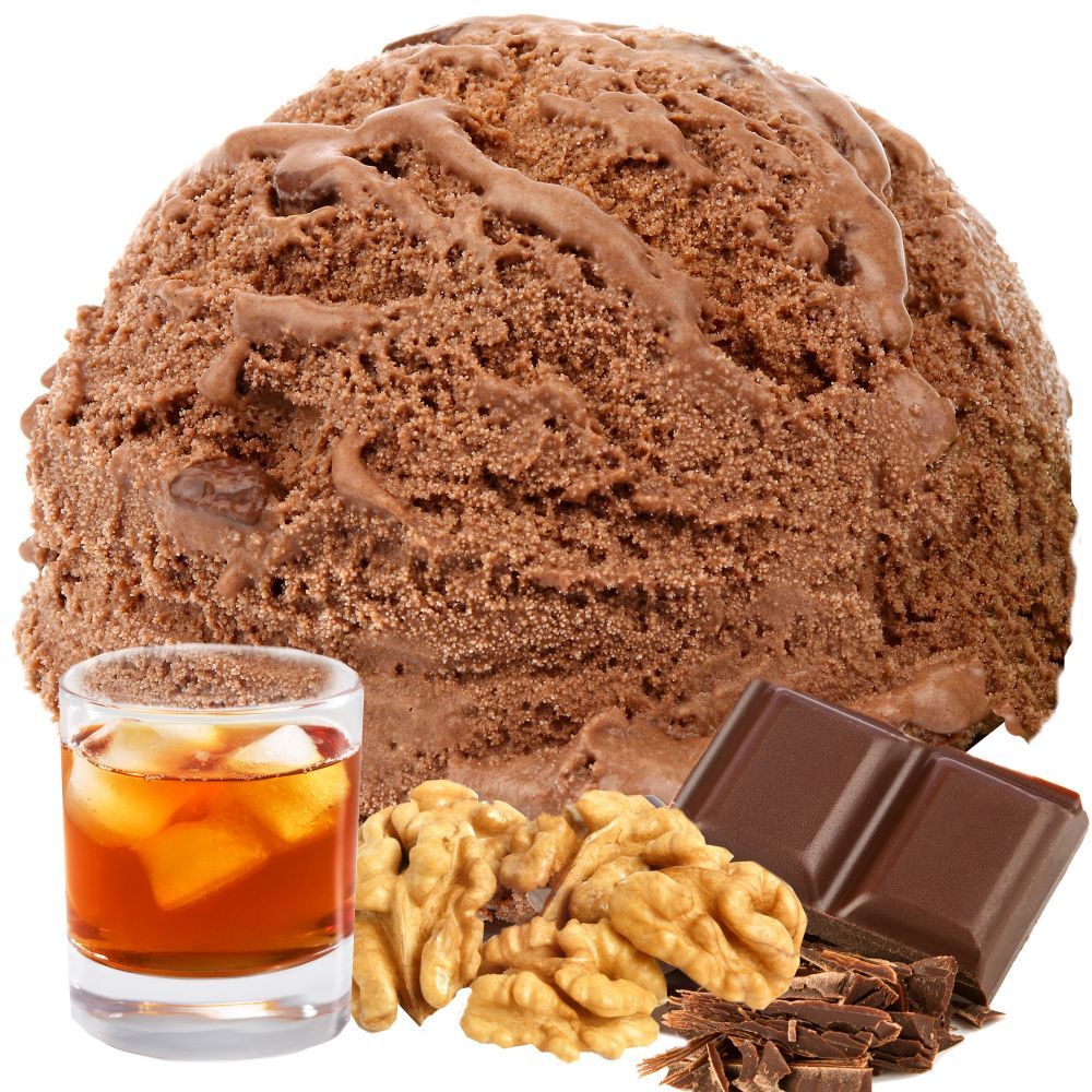 Schoko Rum Nuss Gianduja Geschmack Eispulver Vegan ohne Zucker 1:3 - 1 kg
