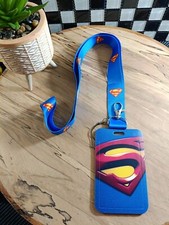 PORTA BADGE SUPERMAN LACCETTO COLLO CARTE DOCUMENTI BADGE