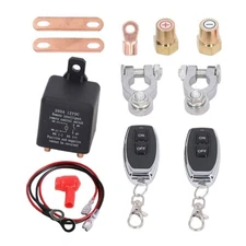 Wireless Dual Remote Car Battery Disconnect Relay 12V Master Kill Cut-off Switch