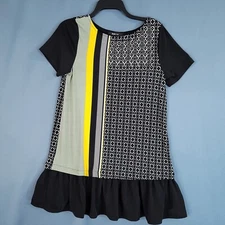 Style & Co. Women's Shirt Dress  Sheath Short Sleeve  Multicolor Size S