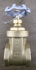 Nibco Full Port Brass Gate Valve, TI-8, 2" Threaded, New S1
