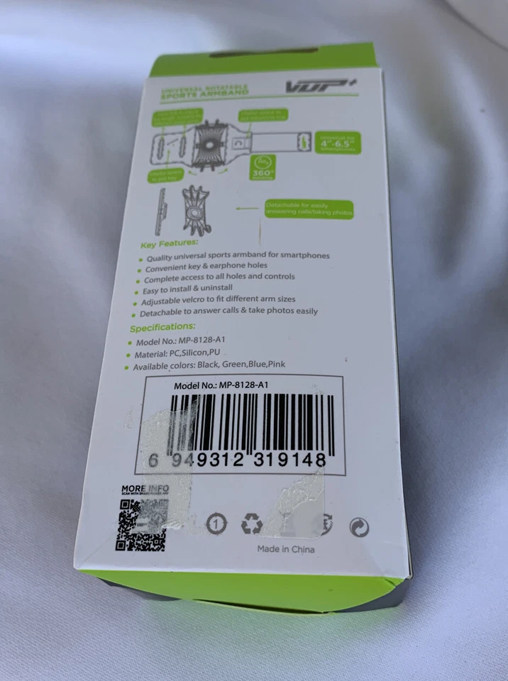 Braçadeira VDP suporte para telefone, pulseira esportiva universal giratória 360° - Imagem 2 de 3
