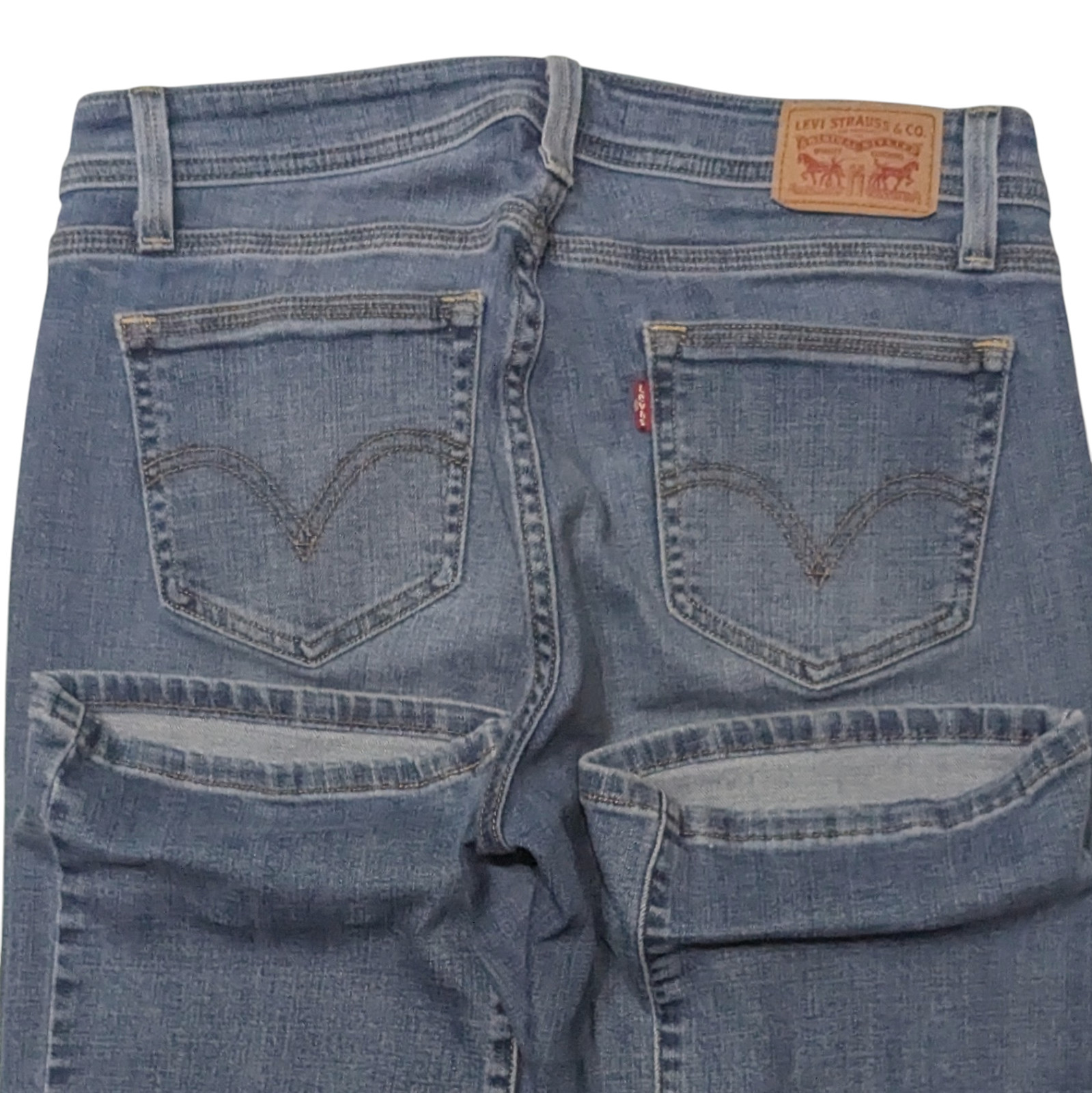 Levi's 529 Curvy Bootcut Jeans Womens 8 Short Mid Rise Light Stretch Denim Boho image 6