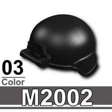 M2002 Advanced Army Assault helmet compatible with toy brick minifigures