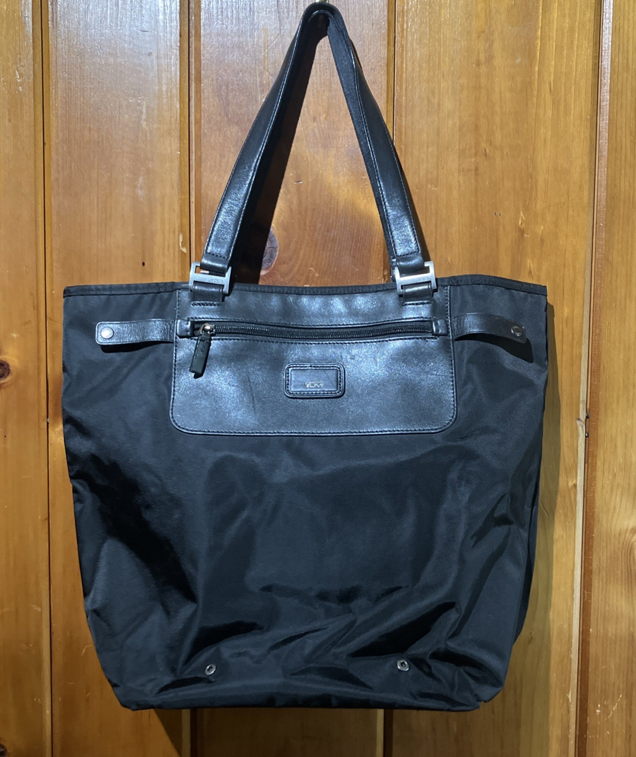 Tumi Black Nylon Pack A Way Tote Bag Expandable Travel Duffe