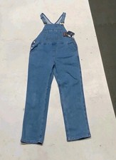 HISEA Denim Bib Overalls Mens XL 40x31" Blue Carpenter Workwear Jeans Cotton