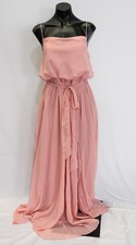 JJ's House Women's A-Line Cowl Back Chiffon Bridesmaid Dress BE5 Blush Size 8