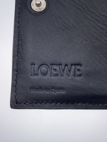 LOEWE Portefeuille Bi Pliable Cuir BLK Uni Homme - Photo 3/7